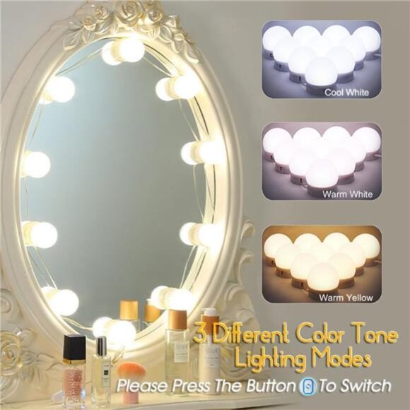 Led Vanity Mirror Lights,15 Ft Vanity Lights for Makeup Dressing Mirror - Picture 3 of 7